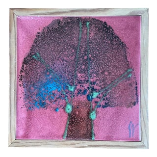 Vintage Abstract Ceramic Tile Art For Sale
