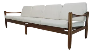 Brazilian Rosewood Sofa by Liceu de Arte e Officios