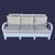 Ficks Reed Ficks Reed Vintage Palm Beach Regency Rattan Six Piece Patio Set Sofa, Chair, Rocker, Coffee Table, Two Side Tables in Excellent Condition For Sale - Image 4 of 12