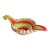 Vintage C1950s Fratelli Toso Murano Art Glass Orange and Yellow Swirl Candy Dish For Sale