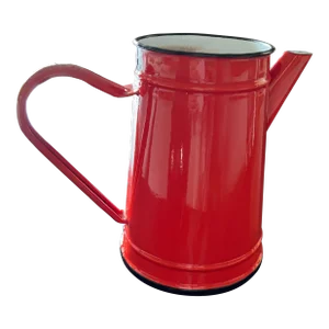 Mid 20th Century Pillar-Box Red Enamel/Metal Pitcher