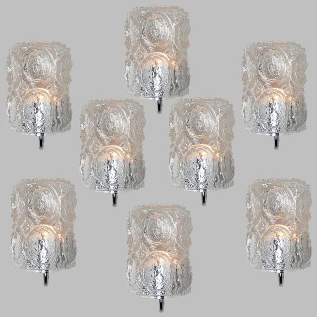 Clear Chrome Glass Wall Light by Helena Tynell for Limburg, 1960 For Sale - Image 12 of 18