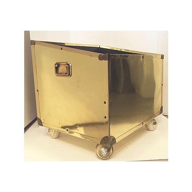 Large Brass Planter on Casters Chairish