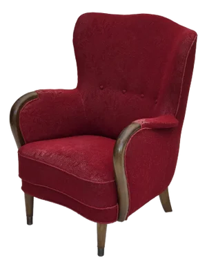Vintage Danish Chair in Wool Fabric and Beech, 1950s