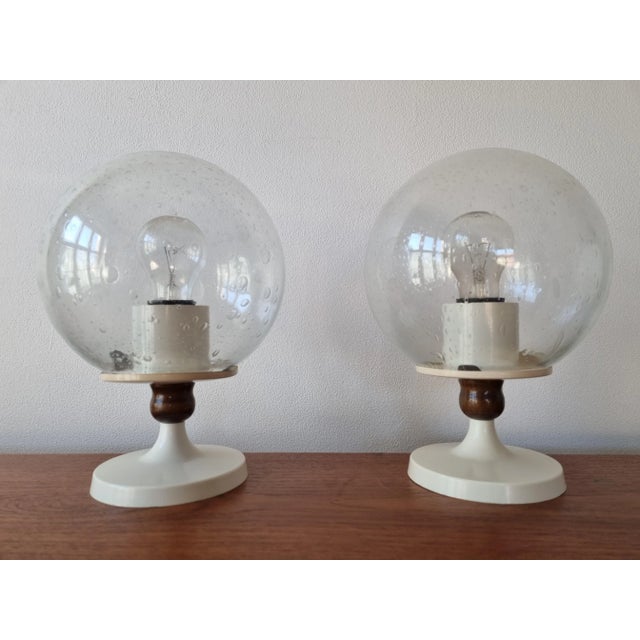 Glass Mid-Century German Table Lamps, 1970s, Set of 2 For Sale - Image 7 of 13