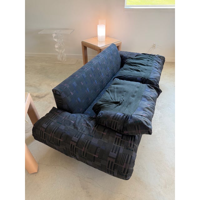 Rolf Benz Postmodern Plinth Base Sofa Couch (Germany) Late 1970s Charcoal Gray For Sale - Image 12 of 17