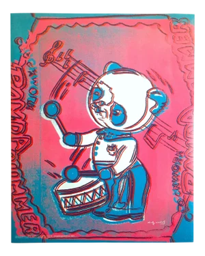 Andy Warhol Foundation Pop Art Poster Print " Panda Drummer " 1983