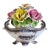 Vintage Italian Capodimonte Porcelain Rose Centerpiece Basket For Sale