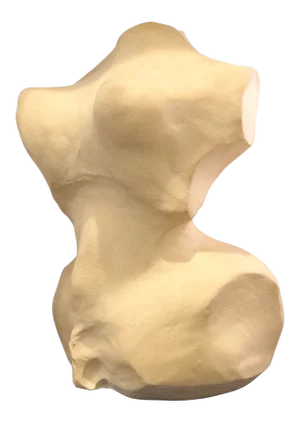 Modernist Abstract Nude Stone Torso Sculpture