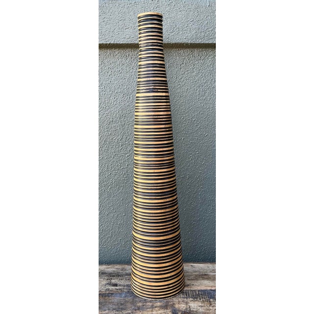 Vintage Turned Wood Vase For Sale - Image 10 of 12