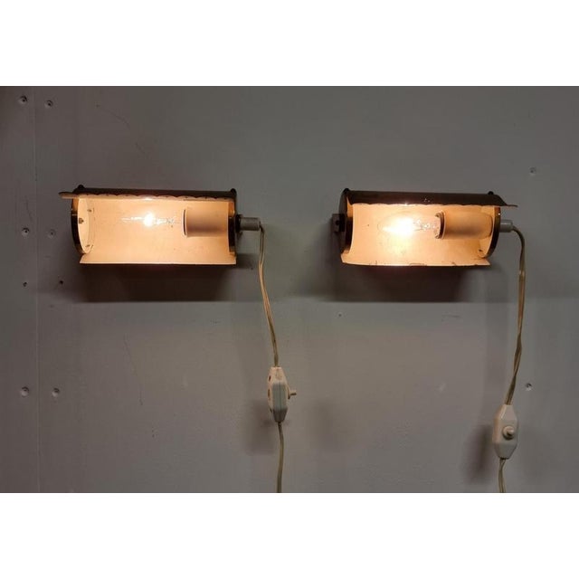 Antique Scandinavian Wall Lights in Brass with Star Pattern, 1890s, Set of 2 For Sale - Image 12 of 13