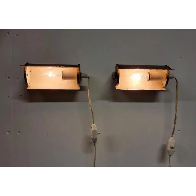 Antique Scandinavian Wall Lights in Brass with Star Pattern, 1950s, Set of 2 For Sale - Image 12 of 13