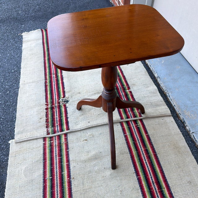 Wood Antique Cherry Federal Spider-Leg Candlestand, New England, Circa 1820s For Sale - Image 7 of 12