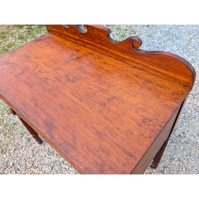 Antique Cherry Dressing Table With 2 Drawers 1860s For Sale - Image 13 of 18