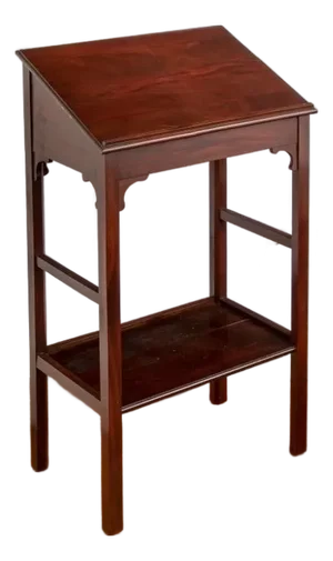 Late 20th Century Mahogany Lectern With Slanted Top Storage Compartment