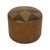 Vintage Round Brown Ottoman with Star Motif, 1960s For Sale - Image 11 of 11