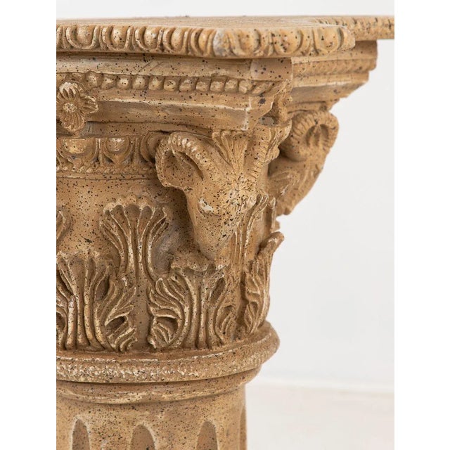 Lucite and Limestone Column or Pedestal For Sale - Image 4 of 11