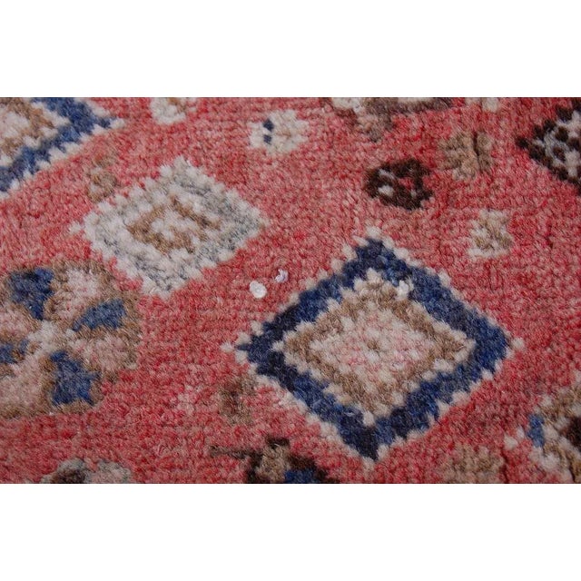 1920s Old Red Wool Rug For Sale - Image 5 of 14