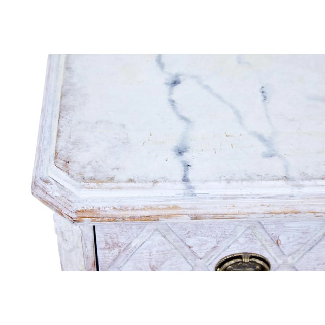 19th Century Swedish White Painted Chests of Drawers, Set of 2 For Sale - Image 4 of 9