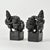 Mid 20th Century Rare Pair of Asian Art Foo Dog Guardian Lion Bookends With Figures For Sale - Image 4 of 16