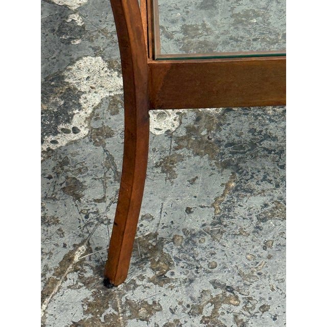 Crate & Barrel Luna Two-Tier Glass Coffee Table For Sale - Image 11 of 12