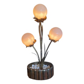 Table Lamp with Luminous Spheres in style of Maison Jansen, 1970s For Sale