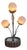 Table Lamp with Luminous Spheres in style of Maison Jansen, 1970s For Sale