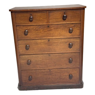 Antique Two Over Four Drawers - Mahogany Chest of Drawers From England For Sale