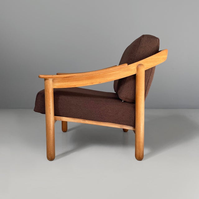Mid-Century Modern Mid-Century Modern Italian Loden Armchair by Vico Magistretti for Cassina, 1960s For Sale - Image 3 of 18