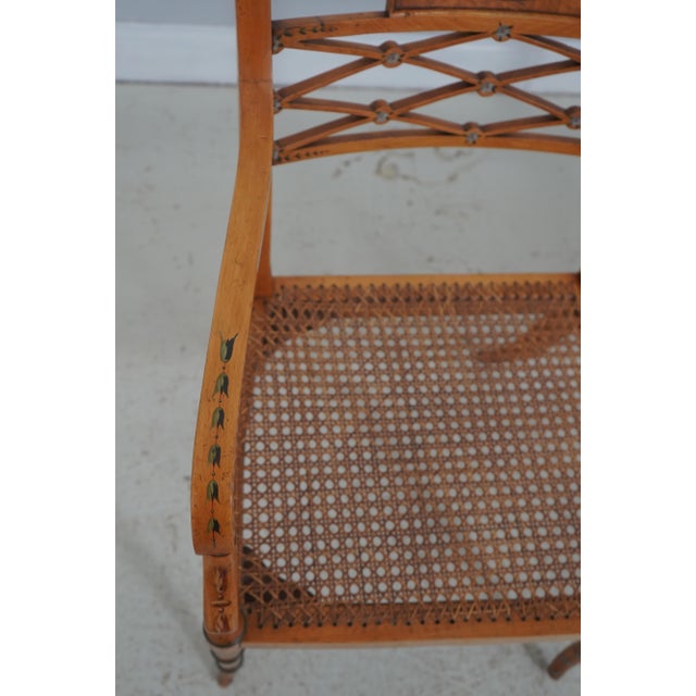 Adams Triple Back Painted Decorated Settee For Sale - Image 13 of 18