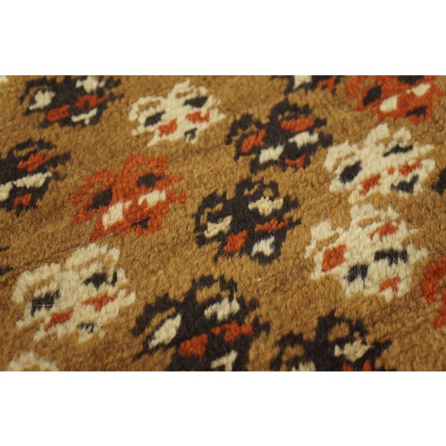 1890s Brown Geometric Tribal Antique n.w. Persian Bakshaiesh Rug 2'9" X 4'4" Handknotted Wool Carpet For Sale - Image 13 of 18
