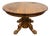 Vintage 48 Inch Round Quarter Sawn Oak Lion Paw Claw Foot Pedestal Dining Table For Sale