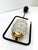 French Mid-Century Modern Black Metal, Brass & Pressed Glass Pendant Light, France, 1950s For Sale In Buffalo - Image 6 of 7