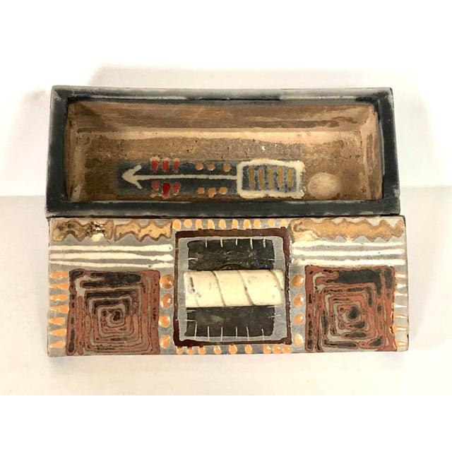 Studio Ceramic Art Box, Signed For Sale - Image 4 of 8