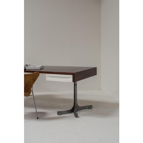 Wood Executive Desk by Trau Arredamenti Metallici S.P.A, 1960s For Sale - Image 7 of 18