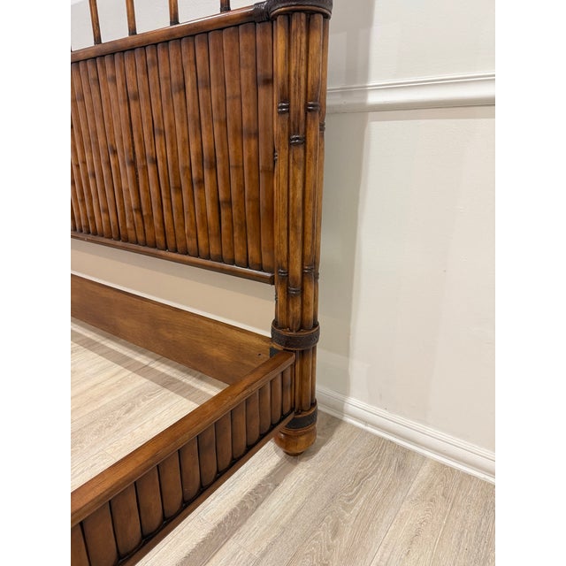 Wood 1990s Attributed Tommy Bahama Island Estate West Indies King Size Bed For Sale - Image 7 of 12