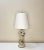 Antique White 1960s Danish Stoneware Lamp With Shade For Sale - Image 8 of 8