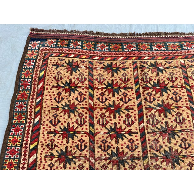 1960s Antique Camel Serab Hand-Knotted Wool Rug - 9'10" X 5'4" For Sale - Image 5 of 12