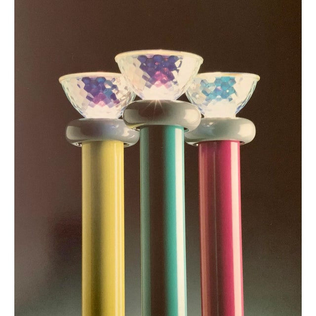 Hans Von Klier Trilumen Floor Lamp for Bilumen in the style of Sottsass, 1980s, in Flawless conditions. Designed 1980 to...