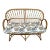 Mid-Century French Bamboo & Rattan Settee Bench For Sale