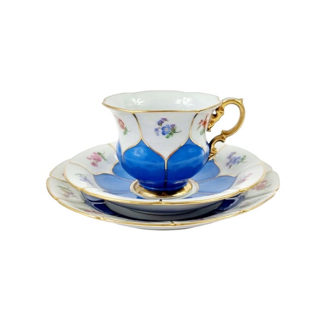 Meissen Porcelain 'B-Form' Cup, Saucer & Dessert Plate, Germany, 1920s-1930s For Sale - Image 11 of 11
