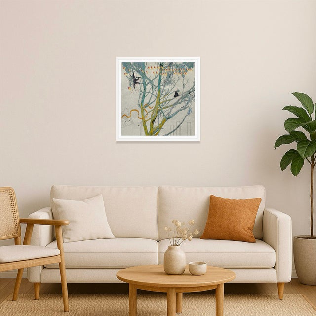 Contemporary The Laughing Tree by Steve Moors 26"x26" Framed For Sale - Image 3 of 7