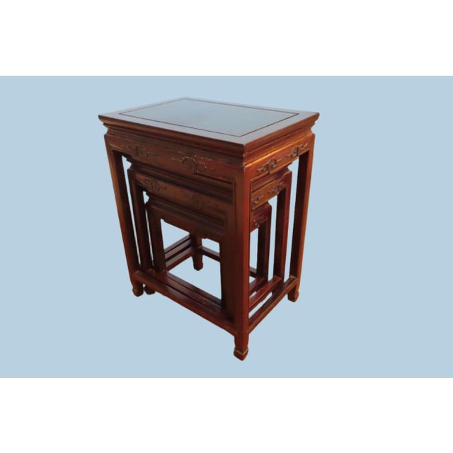 Gorgeous Chinese Ming Style Nesting Tables For Sale - Image 4 of 11