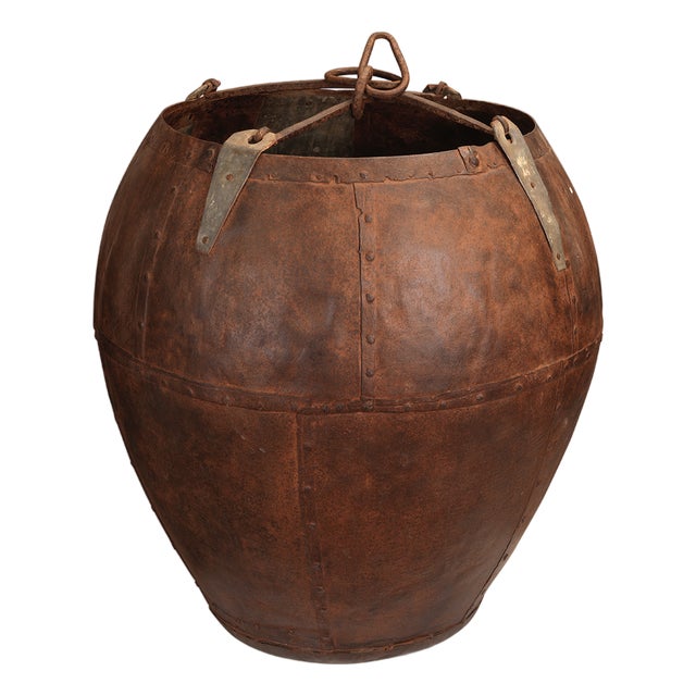 Vintage Iron Water Bucket, 1940s For Sale