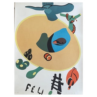 Hervé Telemaque, Fire, 1979, Lithograph For Sale