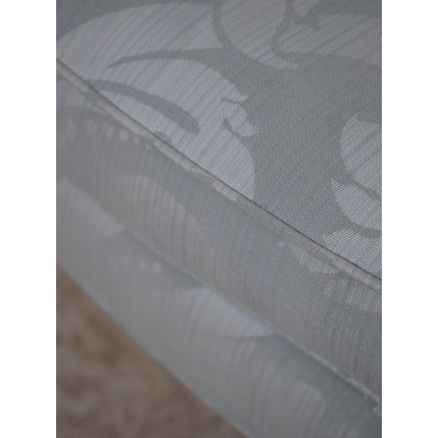 Brown Stickley Colonial Williamsburg Damask Upholstered Ottoman For Sale - Image 8 of 16