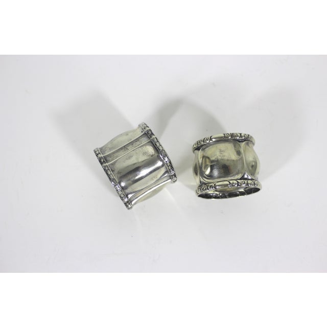 Antique Silver Napkin Rings - a Pair For Sale - Image 11 of 11