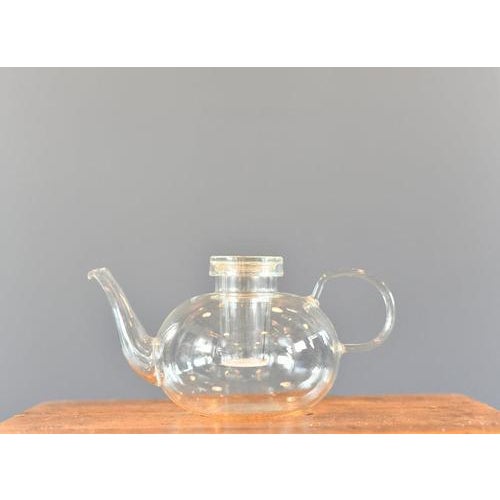 Brown Bauhaus Glass Tea Pot by Wilhelm Wagenfeld for Schott and Gen Mainz, 1930s For Sale - Image 8 of 8