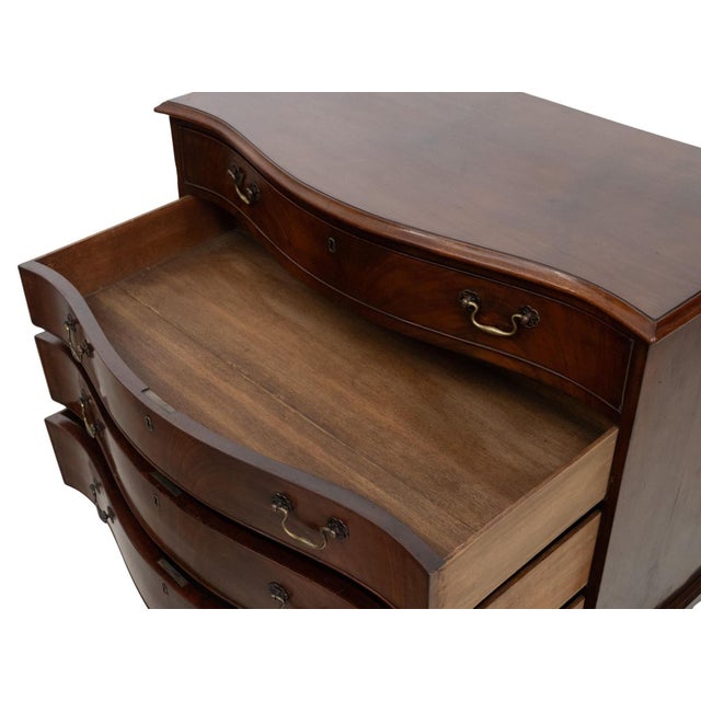 George III Mahogany Serpentine Chest of Drawers For Sale - Image 16 of 18