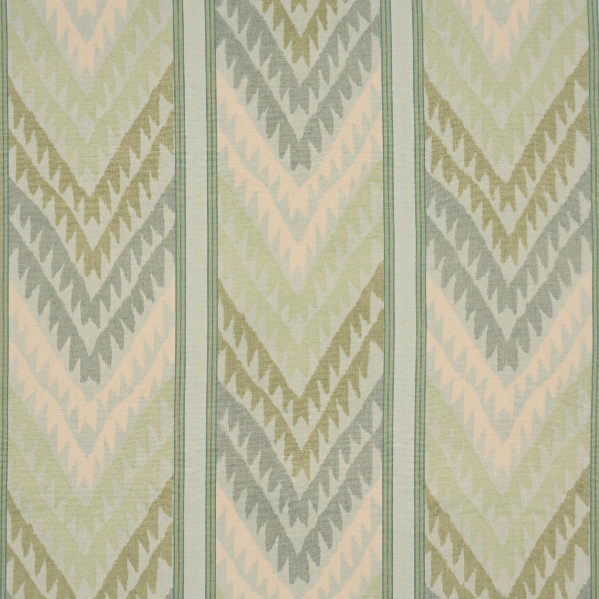 Sample - Schumacher Shabba Warp Print Fabric In Leaf | Chairish